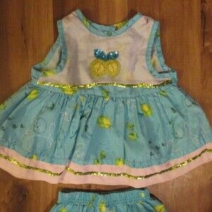 𝅺vintage SESAME STREET Infant Girls Size 24 Months 2 Piece Matching outfit